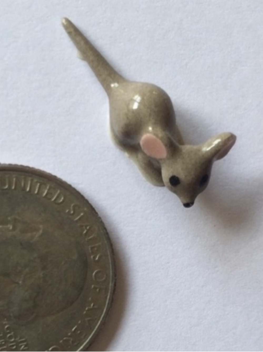 Miniature mouse Hand crafted clay handmade